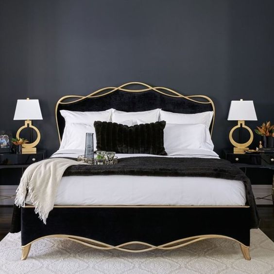 Glamourous design queen size bed.jpg