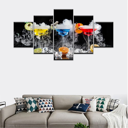 Decorative Glass Cup 3D Wall Canvas Art